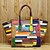 cheap Handbag &amp; Totes-Women&#039;s Bags Cowhide Tote Tiered Geometric Rainbow