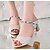cheap Women&#039;s Sandals-Women&#039;s Sandals Block Heel Sandals Block Heel Basic Pump Nubuck Glitter Fall Spring Silver Gold
