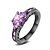 cheap Rings-Engagement Ring For Women&#039;s Amethyst Party Gift Cubic Zirconia Copper Simulated