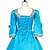 cheap Historical &amp; Vintage Costumes-Punk Lolita Rococo Victorian 18th Century Vacation Dress Dress Party Costume Masquerade Ball Gown Women&#039;s Girls&#039; Satin Costume Blue Vintage Cosplay Long Sleeve Floor Length Ball Gown Plus Size