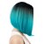 Недорогие Парик из искусственных волос без шапочки-основы-Парики из искусственных волос Парик Короткие Синий Искусственные волосы Жен. Волосы с окрашиванием омбре Синий
