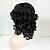 cheap Black &amp; African Wigs-Synthetic Wig Curly Wavy Wavy Side Part Wig Short Black Synthetic Hair 16 inch Women&#039;s Black