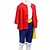 cheap Anime Costumes-Inspired by One Piece Monkey D. Luffy Anime Cosplay Costumes Japanese Cosplay Suits Patchwork Top Belt Shorts For Men&#039;s Women&#039;s