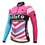 cheap Women&#039;s Cycling Clothing-Miloto Women&#039;s Long Sleeve Cycling Jersey Winter Blue+Pink Plus Size Bike Jersey Top Mountain Bike MTB Road Bike Cycling Sports Clothing Apparel / Stretchy