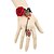 billiga Lolitaaccessoarer-Smycken Gotisk Lolita Ring Vintage-inspirerad Dam Röd lolita tillbehör Spets Armband Ring Icke vävt tyg Konstädelstenar Legering
