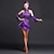 cheap Latin Dancewear-Latin Dance Dress Fringed Tassel Crystals / Rhinestones Women‘s Performance Sleeveless High Nylon Chinlon