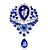 cheap Pins and Brooches-Women&#039;s Brooches Drop Rhinestone Brooch Jewelry White Gold Dark Blue For Wedding Evening Party