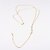cheap Necklaces-Women&#039;s Cubic Zirconia Y Necklace Lariat Ladies Simple Style Fashion Alloy Gold Necklace Jewelry For Wedding Party