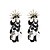 cheap Earrings-Women&#039;s Drop Earrings Jacket Earrings Peacock Ladies Oversized Rhinestone Earrings Jewelry Black / White / Rainbow For Party Club