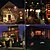 baratos Focos LED-luzes de projeção de padrão de LED de halloween ao ar livre luzes de gramado 100-240 v iluminação externa de halloween ação de graças 12 contas de led natal ano novo 1 conjunto 12 w