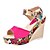 cheap Women&#039;s Sandals-Women&#039;s Wedge Sandals PU(Polyurethane) Spring Comfort Sandals Flat Heel Beige / Red / Blue