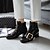 cheap Women&#039;s Boots-Women&#039;s Boots Office &amp; Career Dress Winter Buckle Zipper Chunky Heel Round Toe Riding Boots Fashion Boots Patent Leather Customized Materials Wine Black White