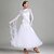 abordables Tenues de danse de salon-Danse de Salon Robes Femme Utilisation Spandex / Tulle / Fibre de Lait Appliques / Cristaux / Stras Manches Longues Taille moyenne Robe