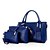 preiswerte Taschensets-Damen Taschen PU Bag Set 3 Stück Geldbörse Set Reißverschluss für Normal Ganzjährig Blau Schwarz Rote Rosa Dunkelbraun