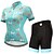 cheap Men&#039;s Clothing Sets-FUALRNY® Women&#039;s Short Sleeve Cycling Jersey with Shorts Lycra Green Bike Clothing Suit Quick Dry Sports Patterned Mountain Bike MTB Road Bike Cycling Clothing Apparel / High Elasticity