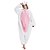 baratos Pijamas Kigurumi-Adulto Pijamas Kigurumi Unicórnio Animal Pijamas Macacão Lã Polar Rosa claro Cosplay Para Homens e Mulheres Pijamas Animais desenho animado Festival / Celebração Fantasias