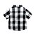 voordelige Jongetjes baby&#039;s kledingsets-Baby Jongens Ruit Katoen Raster Korte Mouw Kledingset Zwart