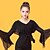 cheap Latin Dancewear-Latin Dance Tops Women&#039;s Performance Ice Silk Ruffles Long Sleeve Top