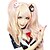 abordables Halloweeni parukad-Dangan Ronpa Junko Enoshima Pelucas de Cosplay Mujer 26 pulgada Fibra resistente al calor Peluca de anime