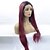 cheap Synthetic Wigs-Synthetic Lace Front Wig Straight Straight Lace Front Wig Long Black / Red Synthetic Hair Women&#039;s Ombre Hair Dark Roots Natural Hairline Red / African American Wig