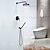 abordables Systèmes de douche à valve brute-ensemble de robinet de système de douche rond pommeau de douche à effet pluie 8 pouces, ensemble de valve et kit de garniture bruts, tête à haute pression fixée au mur pour salle de bain