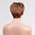 abordables Perruques sans bonnet-Mélange de cheveux humains Perruque Court Droit Coiffures courtes 2020 Droite Partie latérale Fabriqué à la machine Femme Noir naturel #1B Auburn moyen #30 Blonde beige / Blond platine