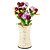 זול פרח מלאכותי-פרחים מלאכותיים 1pcs ענף פסטורלי סגנון ורדים פרחים לשולחן