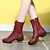 cheap Dance Boots-Women&#039;s Dance Boots Outdoor Boots Split Sole Low Heel Lace-up White Black Red