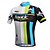 cheap Men&#039;s Clothing Sets-SANTIC Men&#039;s Short Sleeve Cycling Jersey with Shorts Spandex Elastane Green Bike Shorts Jersey Padded Shorts / Chamois Breathable Ultraviolet Resistant Reflective Strips Sports Vertical Stripes
