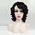 cheap Black &amp; African Wigs-Synthetic Wig Curly Wavy Wavy Side Part Wig Short Black Synthetic Hair 16 inch Women&#039;s Black