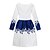 cheap Casual Dresses-Kids Little Girls&#039; Dress Daily Holiday Print Blue Long Sleeve Casual Dresses