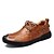 baratos Sapatos Oxford para Homem-Homens Pele Outono Conforto Oxfords Preto / Marron / Vinho