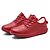 billige Træningssko til kvinder-Dame Sportssko Sandaler med snørebånd Atletisk Rund Tå Komfort Løb PU Sort Hvid Rød