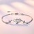 cheap Bracelets-Women&#039;s Cubic Zirconia Chain Bracelet - Sterling Silver Heart Ladies Bracelet Jewelry Silver / Purple For Wedding Party