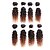 billige Ombre-weaves-Brasiliansk hår Krøllet Klassisk Menneskehår Nuance Menneskehår Vævninger Menneskehår Extensions / Kort