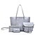 preiswerte Taschensets-Damen Taschen PU Bag Set 4 Stück Geldbörse Set Reißverschluss für Normal Ganzjährig Schwarz Dunkelrot Grau Dunkelbraun
