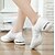 Χαμηλού Κόστους Sneakers Χορού-Γυναικεία Παπούτσια Χορού Πρακτική Εκπαίδευση Παπούτσια Χορού Εξάσκηση Χιπ χοπ Αθλητικά Κόψιμο Επίπεδο Τακούνι Δαντέλα μέχρι πάνω Λευκό Μαύρο Κόκκινο