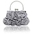 cheap Clutches &amp; Evening Bags-Women&#039;s Evening Bag Satin Wedding Party Event / Party Flower Floral Print Black White Silver