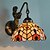 cheap Wall Sconces-Diameter 20cm Retro Mermaid Tiffany Wall Lights Shell Shade Living Room Bedroom Light Fixture