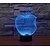 olcso Dísz- és éjszakai világítás-1set 3D éjszakai fény Váltó USB Színváltós / Kreatív / Díszítmény 5 V Művészi / LED / Modern Kortárs