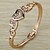 cheap Bracelets-Women&#039;s Synthetic Diamond Cuff Bracelet Heart Personalized Classic Rhinestone Bracelet Jewelry Gold For Party Daily