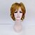 cheap Synthetic Trendy Wigs-Synthetic Wig Curly Curly With Bangs Wig Blonde Short Blonde Synthetic Hair Women&#039;s Side Part Blonde