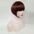 cheap Synthetic Trendy Wigs-Synthetic Wig Straight Yaki Straight Yaki Bob With Bangs Wig Dark Brown#2 Synthetic Hair Women&#039;s Red