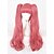 preiswerte Trendige synthetische Perücken-Synthetische Perücken Kinky Glatt Stil Perücke Rosa Mittlerer Länge Rosa + Red Synthetische Haare Damen Rosa Perücke