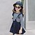 cheap Sets-Toddler Girls&#039; Striped Long Sleeve Regular Clothing Set Blue / Cute