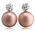 cheap Earrings-Women&#039;s Synthetic Diamond Stud Earrings Cheap Ladies Fashion Imitation Diamond Earrings Jewelry Golden / Purple / Pink For Party Daily Casual