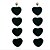 ieftine Cercei la Modă-Pentru femei Cercei Picătură Hanging Cercei Lung Inimă femei Modă cercei Bijuterii Negru / Verde / Rosu Pentru Zilnic Serată Două Panouri