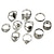 cheap Rings-Ring Onyx Silver Alloy Statement Ladies Unusual 10pcs One Size / Women&#039;s