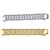 voordelige Armbanden en bangles-Voor heren Armbanden met ketting en sluiting Cubaanse link Tweekleurig Cuff armband Luxe Rots Hip-hop Street chic Dubai Verguld Armband sieraden Zilver / Goud Voor Informeel Club