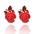 abordables Boucle d&#039;Oreille-Femme Rubis synthétique Boucles d&#039;oreille Clou Fleur Classique Mode Gemme Des boucles d&#039;oreilles Bijoux Noir / Rouge Pour Quotidien